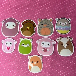 Squishmallow Stickers Farm Animals Bundle 9 stickers